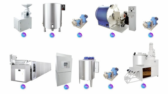 Fully Automatic Chocolate Depositing Production Making Line Chocolate Processing Line Equipment Machinery